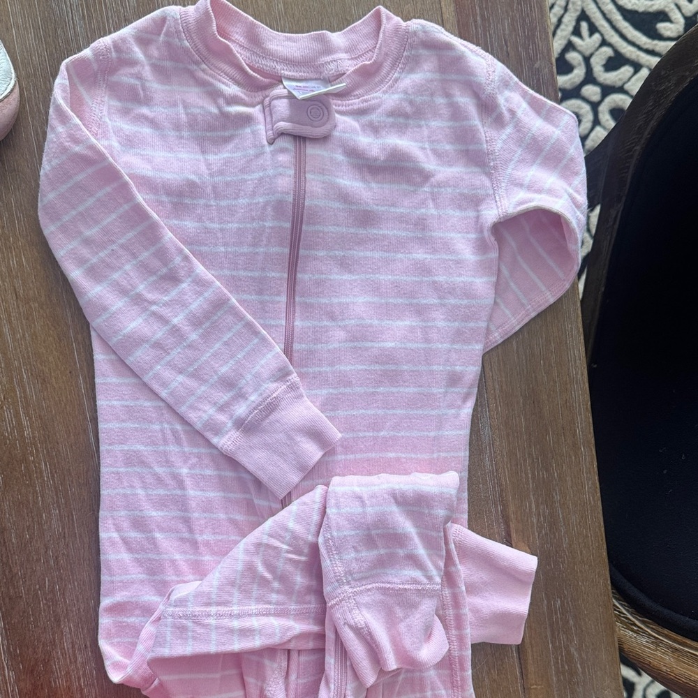 Hannah Anderson Pink Striped Kids Pajamas size 3T